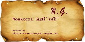 Moskoczi Győző névjegykártya