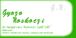 gyozo moskoczi business card